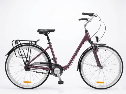 Miejski-rower-damski-STORM-Paris-3S-AMT-w-kolorze-ciemnego-rozu-z-obnizona-rama,-amortyzacja-i-napedem-Shimano-Nexus.webp