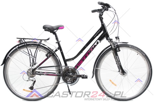 czarny-róż połysk